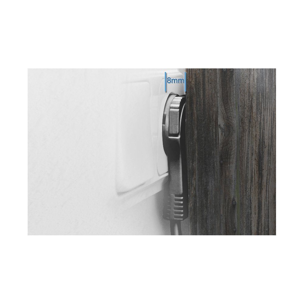 Thumbnail - Maxtrack Steckdosenleiste (Kabellänge 1.5 m), 5-fach Steckdosenleiste mit flachem Stecker, 2xUSB Ladebuchsen