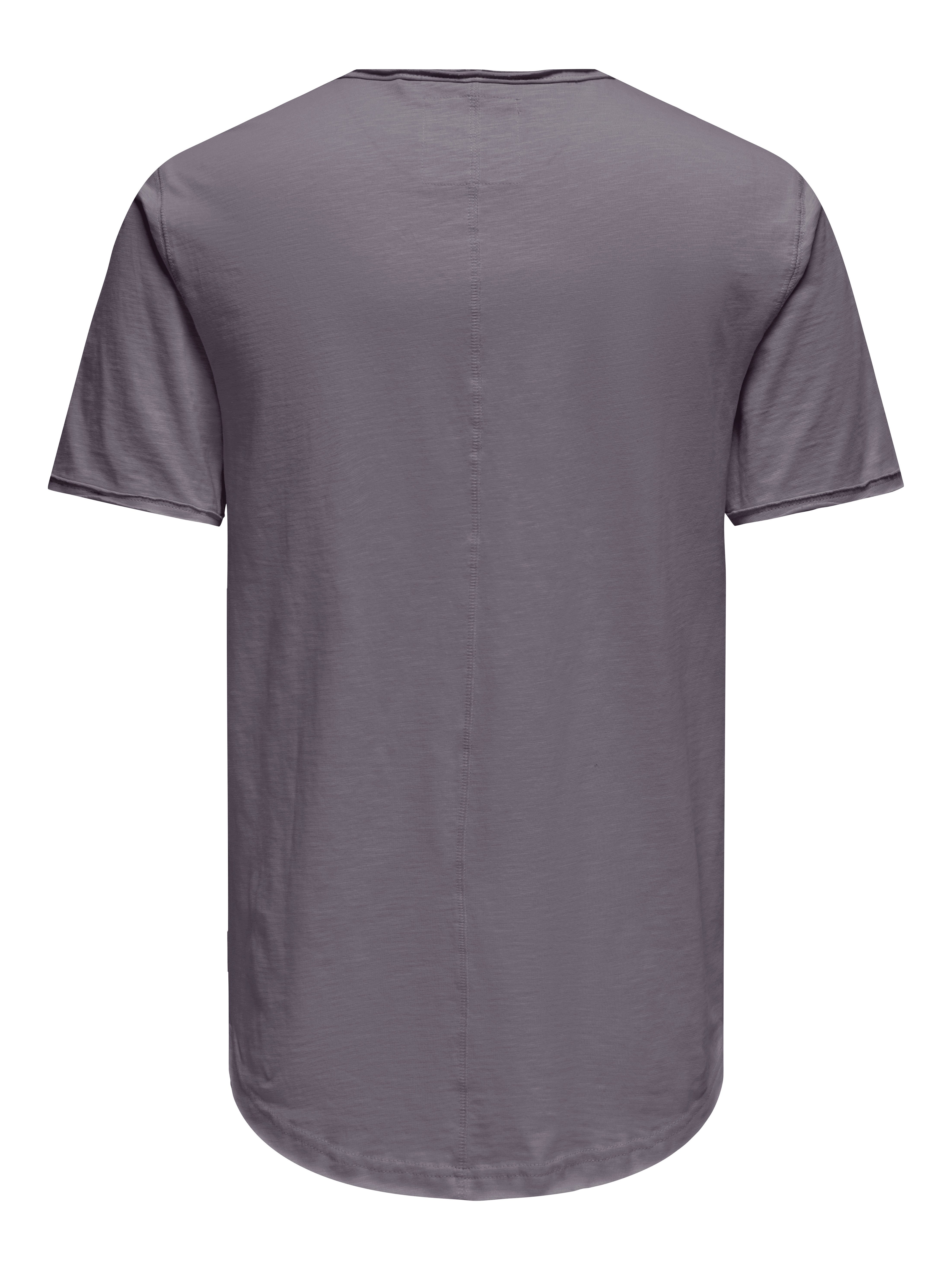 ONLY & SONS Rundhalsshirt ONSBENNE LONGY SS TEE NF 7822 NOOS Baumwolle, lang geschnitten
