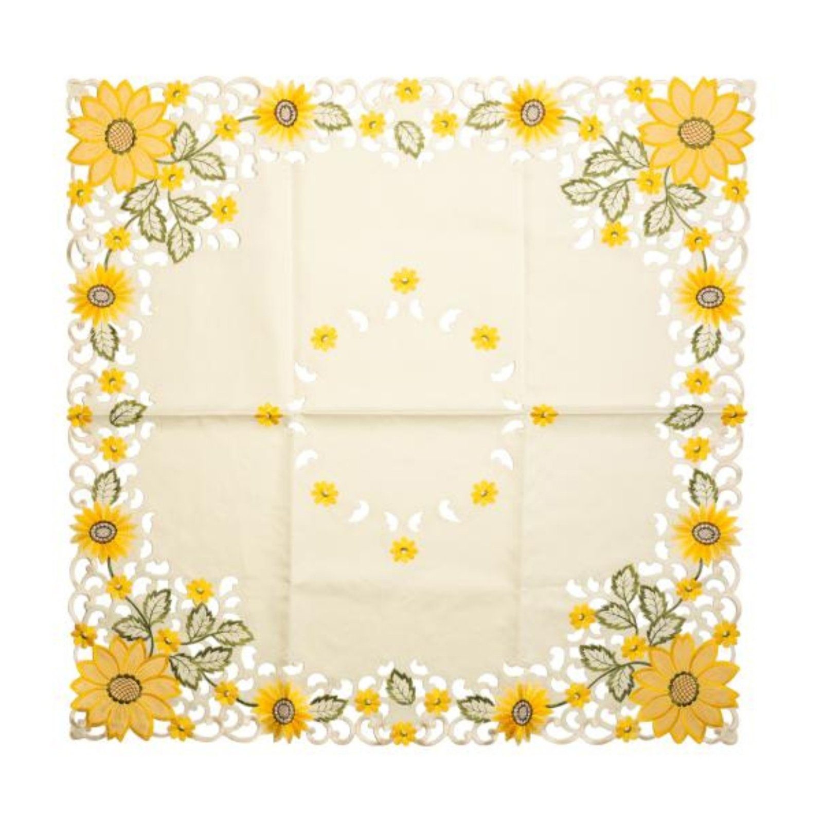 HTI-Living Mitteldecke Mitteldecke 85 x 85 cm Sonnenblumen, Wohnzimmer