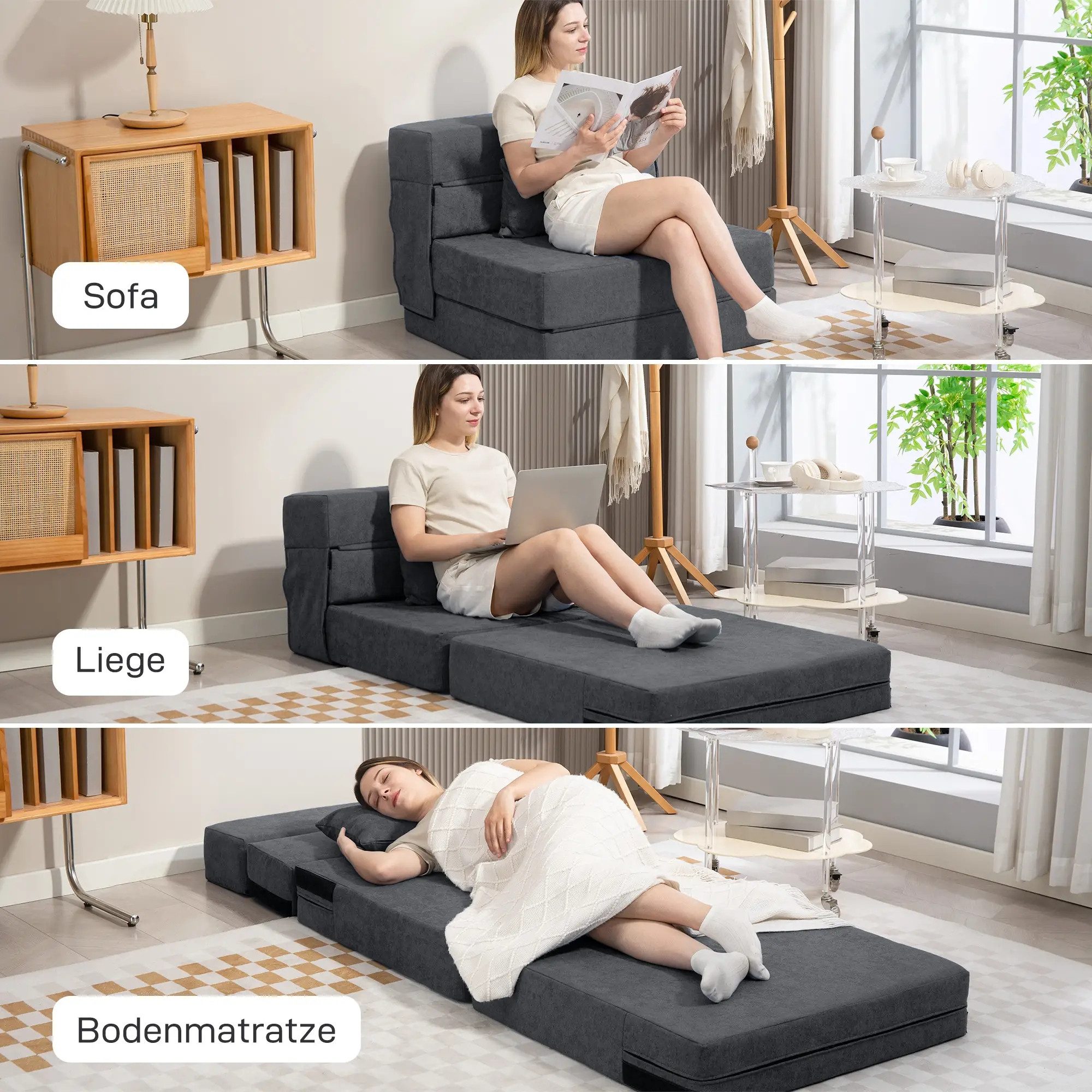 BlingBin Schlafsofa 3 in 1 klappbares günstig online kaufen