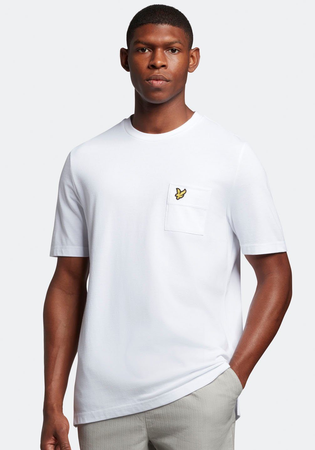 Lyle & Scott T-Shirt aus reiner Baumwolle white