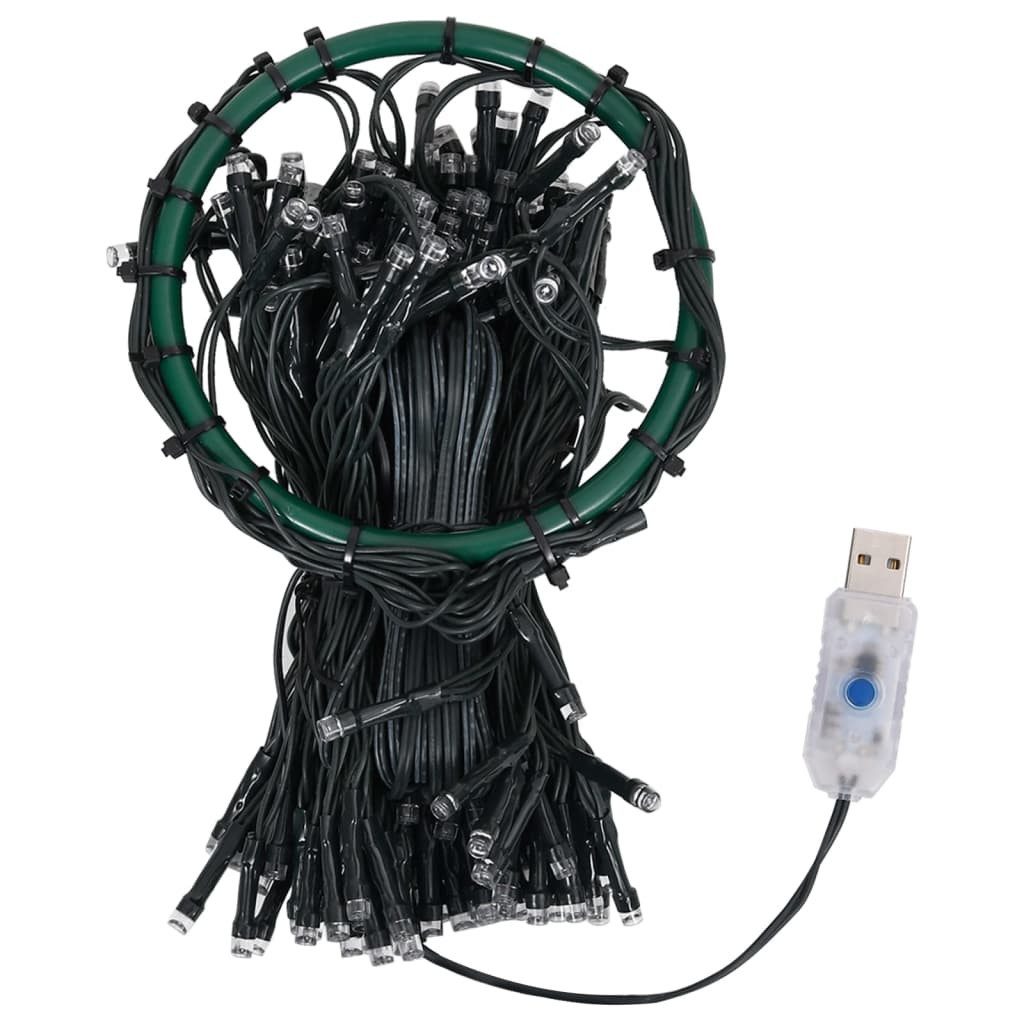 vidaXL Lichterschlauch Weihnachtsbaum-Lichternetz mit 210 LEDs Blau 210 cm