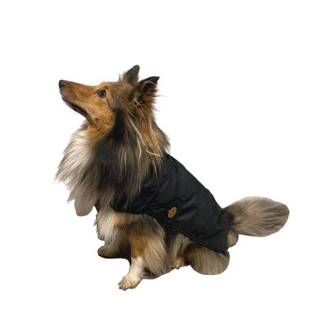 Fashion Dog Hunderegenmantel Hunde-Regenmantel mit Fleecefutter – Schwarz