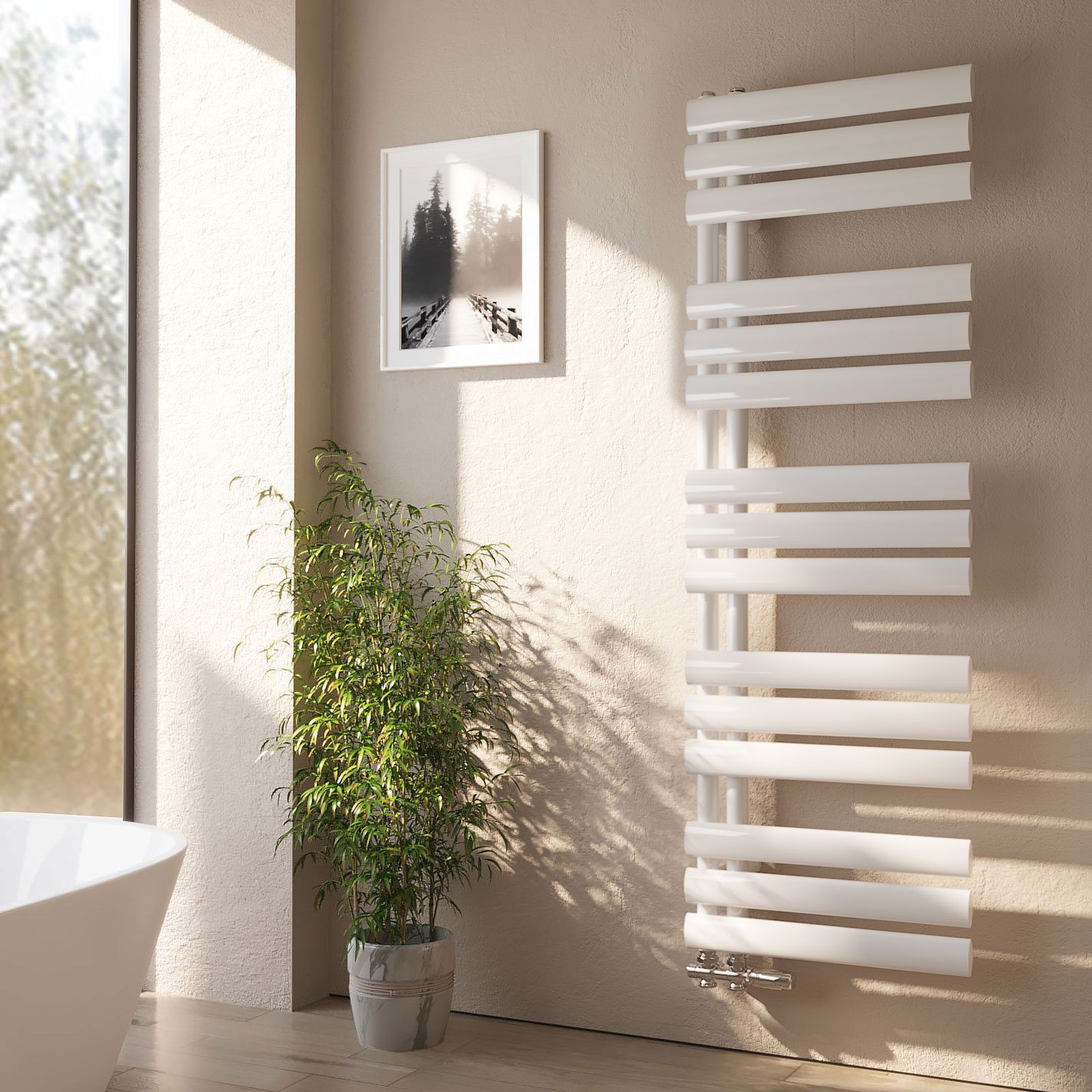 EMKE Badheizkörper 388-815W Rohrheizkörper Oval Röhren Handtuchtrockner Bad günstig online kaufen