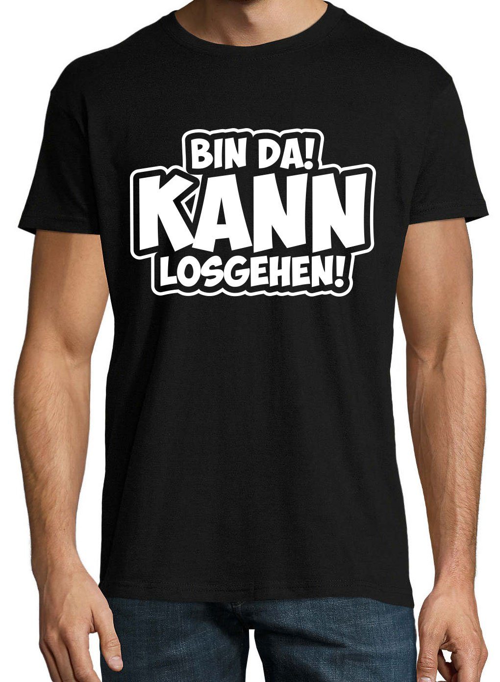 Schwarz DA! Gehen! Los Designz Herren Motivation T-Shirt Youth mit Spruch Shirt Kann BIN
