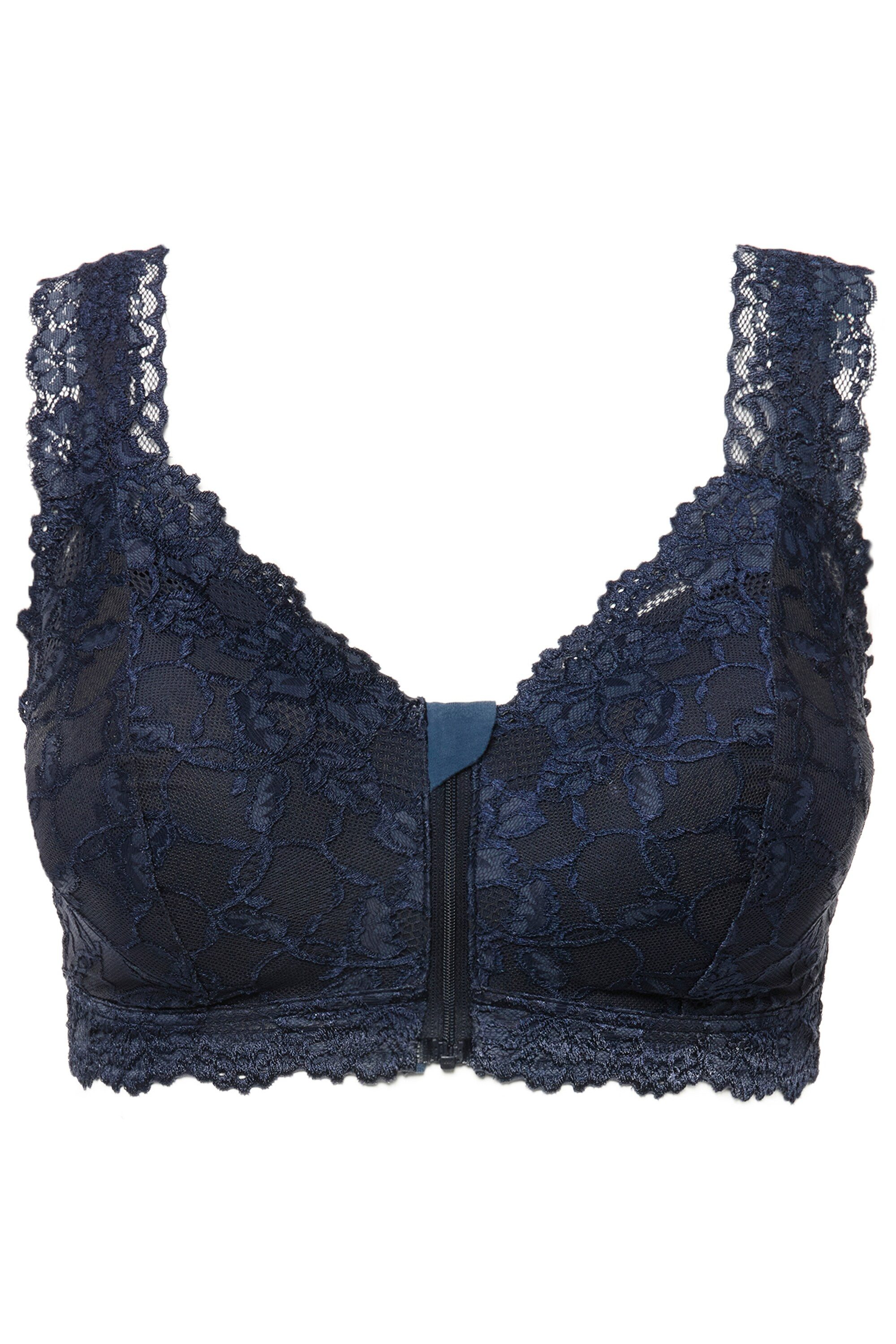 Ulla Popken Bustier Bralette Spitze Reißverschluss ohne Bügel – Bild 2 von 5