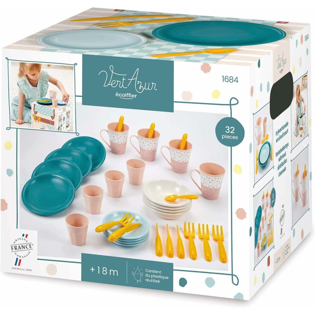 Ecoiffier Spielgeschirr Geschirr-Set 32 Stücke