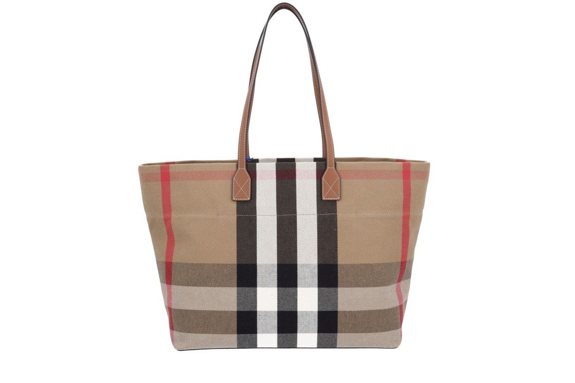 BURBERRY Henkeltasche London Tote Check Canvas