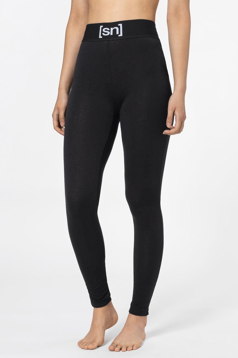 SUPER.NATURAL Funktionstights Merino Tight W TUNDRA175 TIGHT funktioneller Merino-Materialmix Jet Black