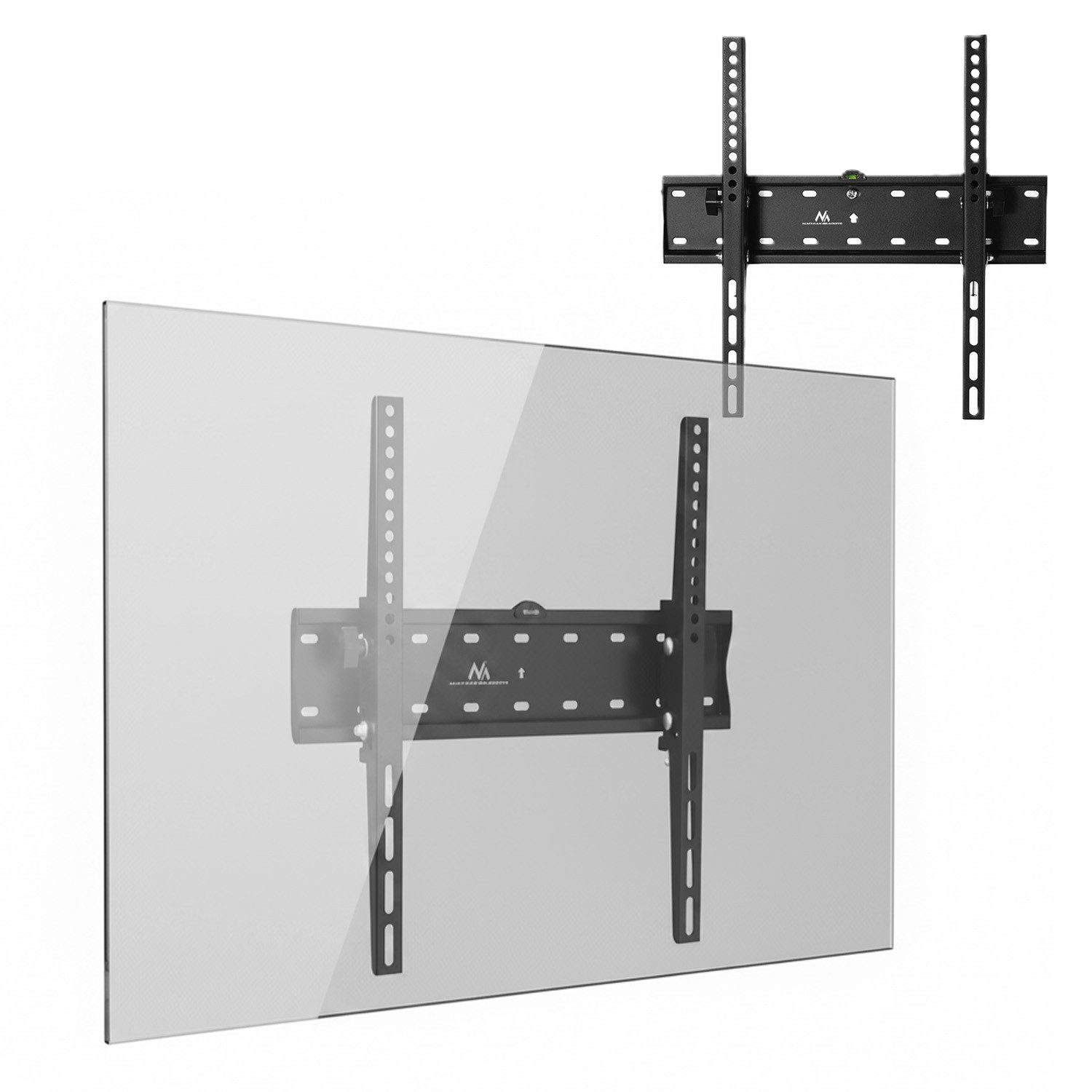 Maclean TV-Wandhalterung MC-665 für TV 32–75 Zoll bis 40kg, (bis 75,00 Zoll, VESA 100x100–400x400 neigbar verstellbar +12°/-12)