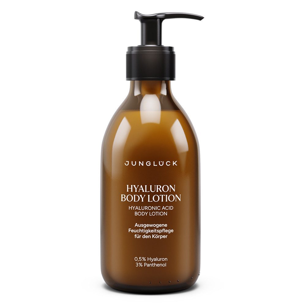 JUNGLÜCK Bodylotion Hyaluron Body Lotion, 1-tlg., Ausgewogene Feuchtigkeitspflege für den Körper
