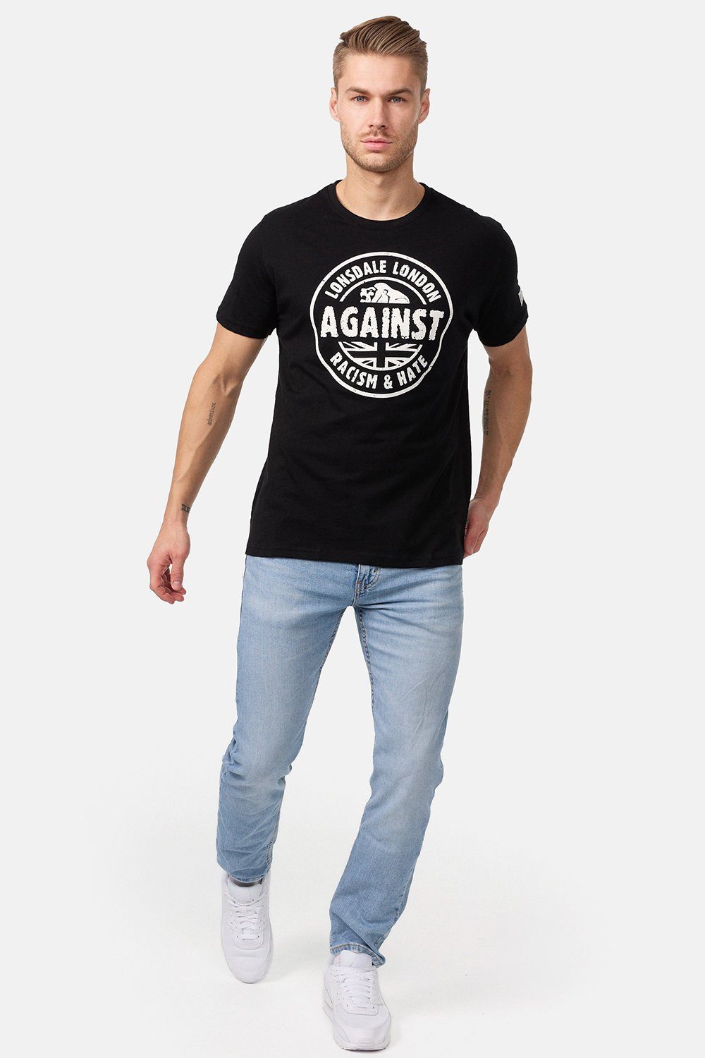 AGAINST RACISM Lonsdale T-Shirt