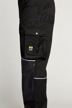 Northern Country Arbeitshose worker light (langlebig durch 3-fach Innenbeinnaht und viele Verriegelungspunkte) mit vielen Cordura®-Verstärkungen und Reflexelementen, mit 8 Taschen