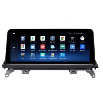 TAFFIO Für BMW X5 X6 E70 E71 CIC 10.2" Touchscreen Android GPS Carplay Einbau-Navigationsgerät