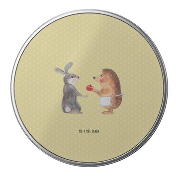 Mr. & Mrs. Panda Aufbewahrungsdose Hase Igel - Gelb Pastell - Geschenk, Vorratsdose, Tiermotive, lustige (1 St), Hochwertige Qualität