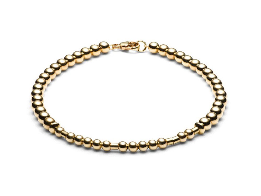 CLASSYANDFABULOUS Jewelry Armband Kugelarmband / Namensarmband Morse Code 4mm – 14k Gold filled