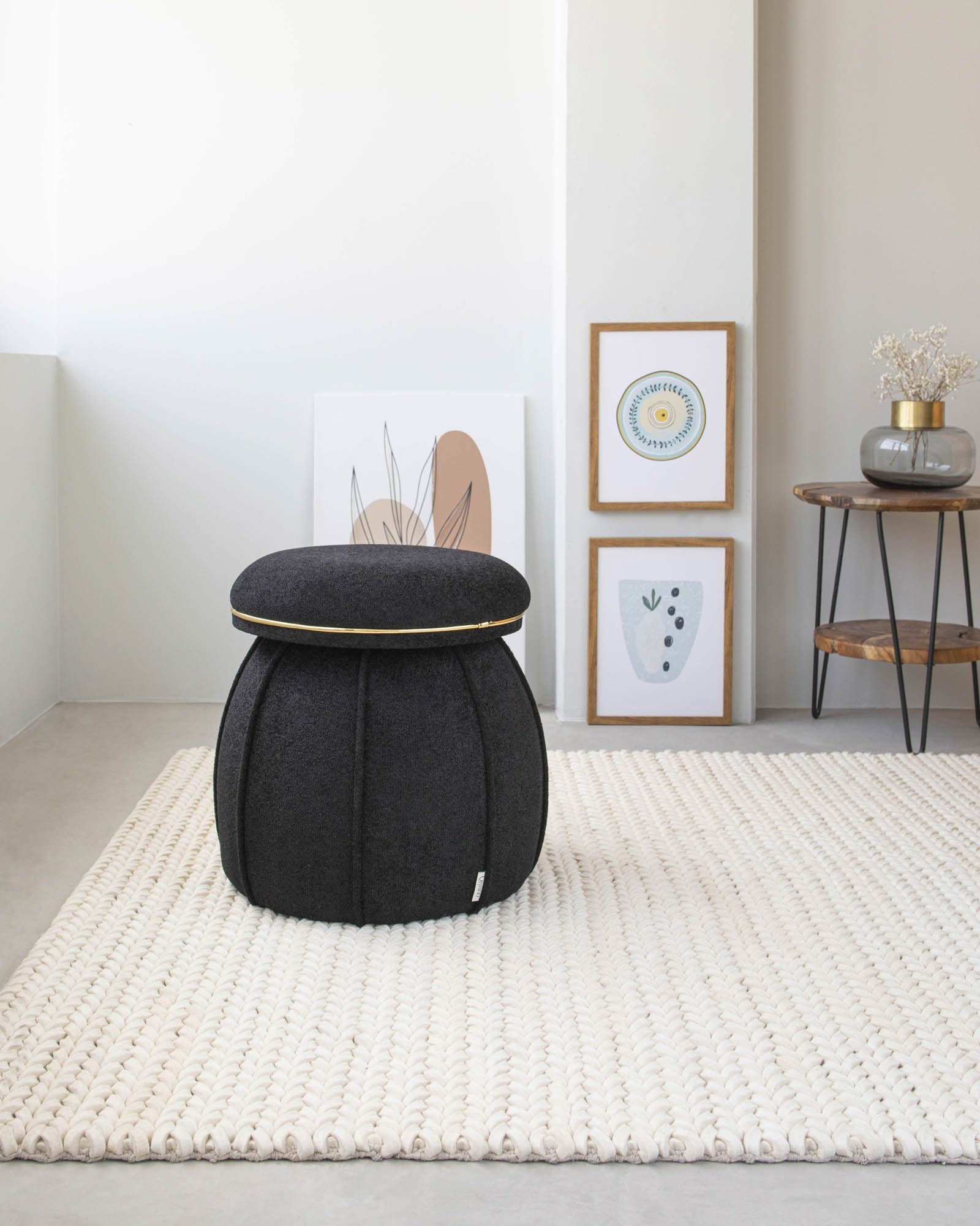 Qiyano Hocker Pouf Luana 200 Teddy günstig online kaufen