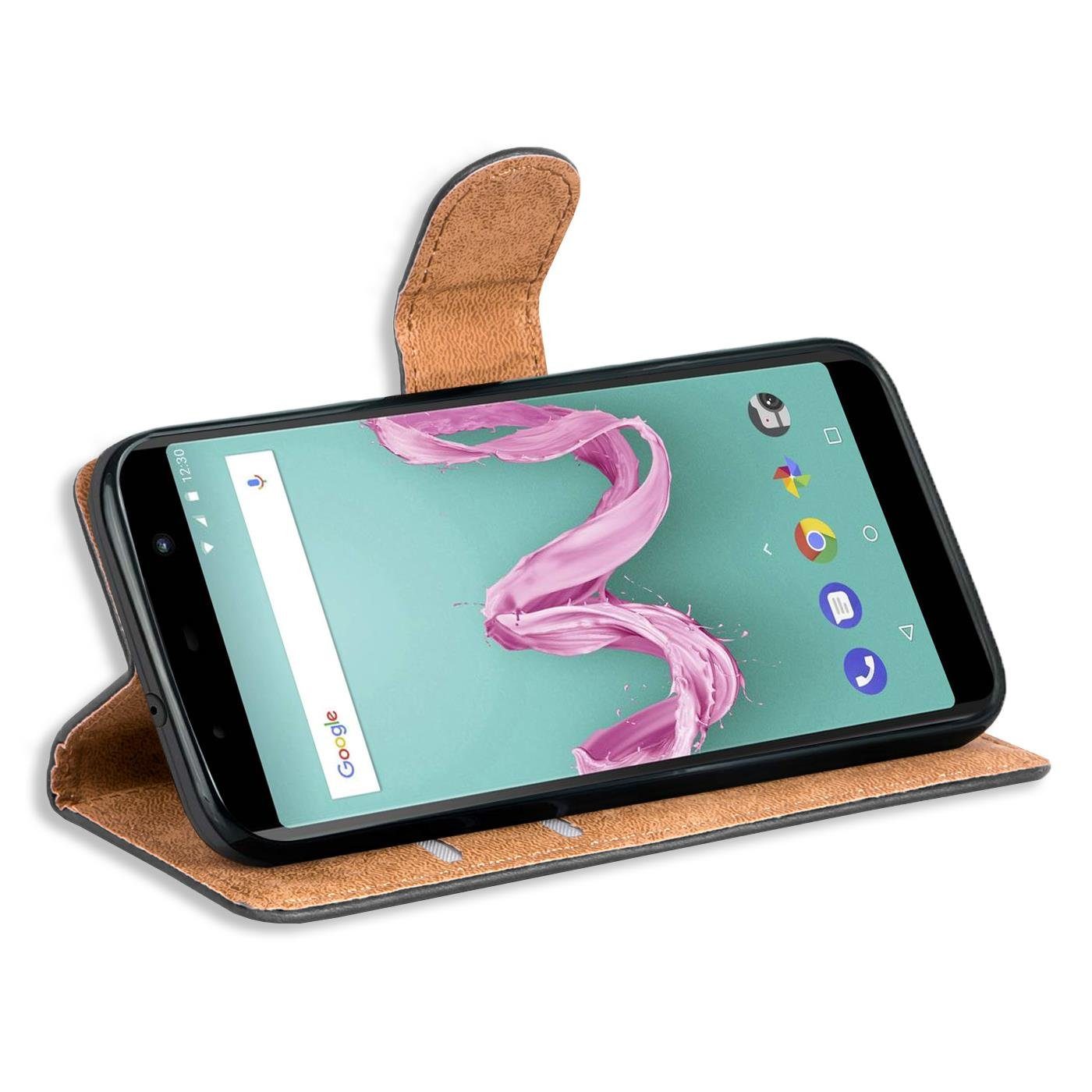 CoolGadget Handyhülle Book Case Handy Tasche für Wiko Lenny 5 5,7 Zoll, Hülle Klapphülle Flip Cover Etui Schutzhülle stoßfest