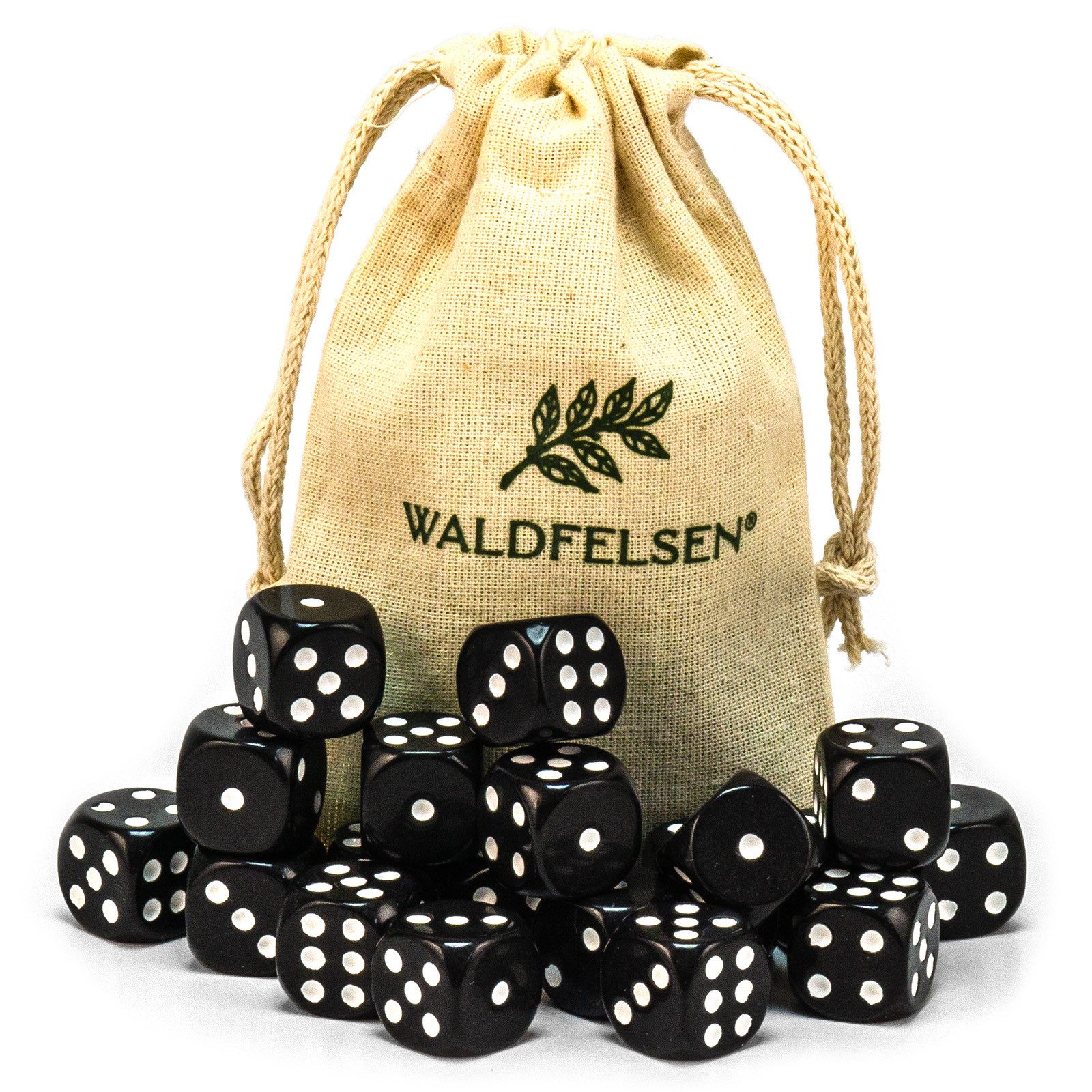 Waldfelsen Spiel – 2-50 Stk Standard Spielwürfel 16 mm Acrylwürfel Würfel bunt, Spielmaterial, Verschiedene Farben