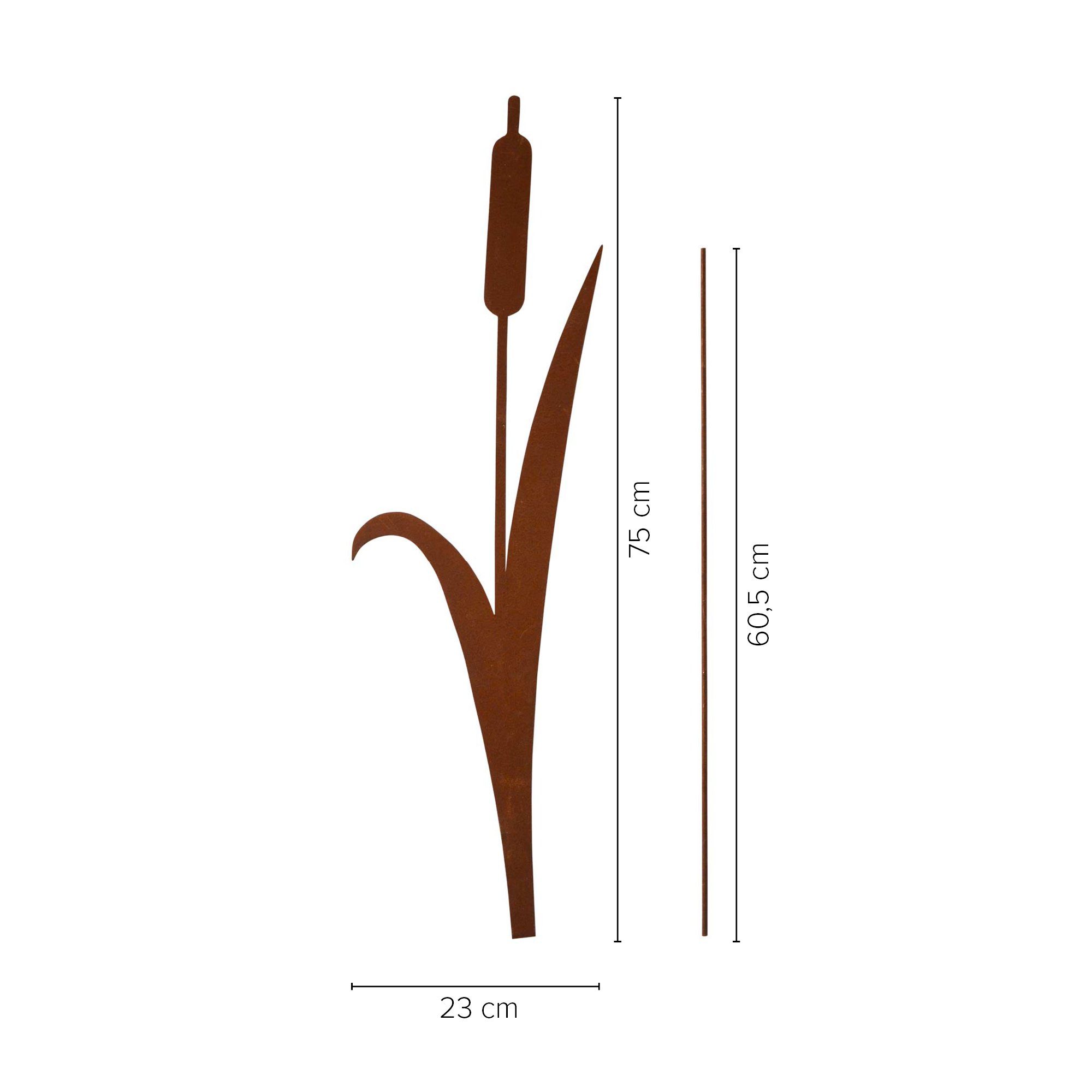 Gartenstecker Stecker GARDEN UNUS Schilfgras Rost (1-St)