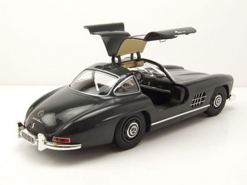 Minichamps Modellauto Mercedes 300 SL W198 Flügeltürer 1955 dunkelgrau Modellauto 1:18 Minic, Maßstab 1:18