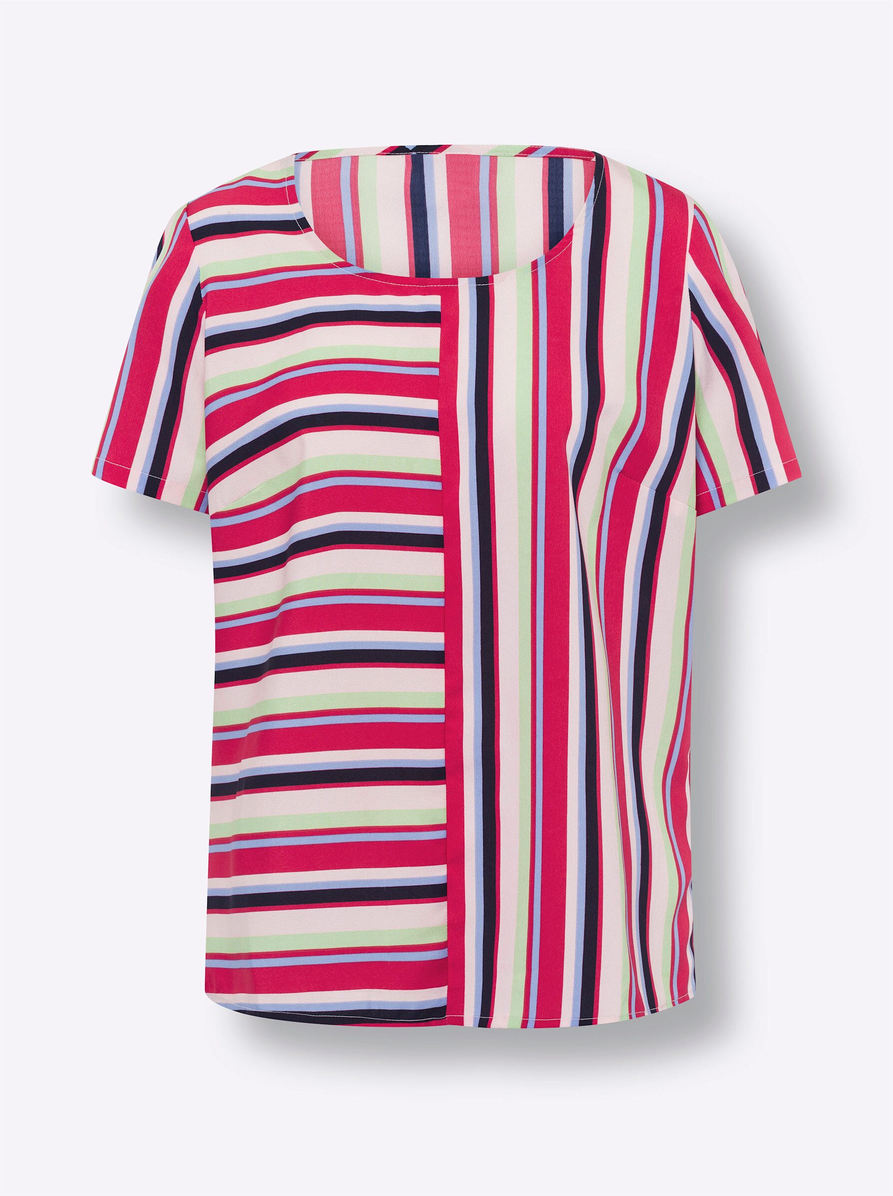 Klassische Bluse Schlupfbluse Kurzarm