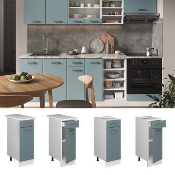 Vicco Unterschrank Küchenschrank + Arbeitsplatte R-Line Weiß Blau Grau 30 cm