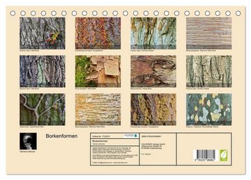 CALVENDO Wandkalender Borkenformen (Tischkalender 2025 DIN A5 quer), CALVENDO Monatskalender
