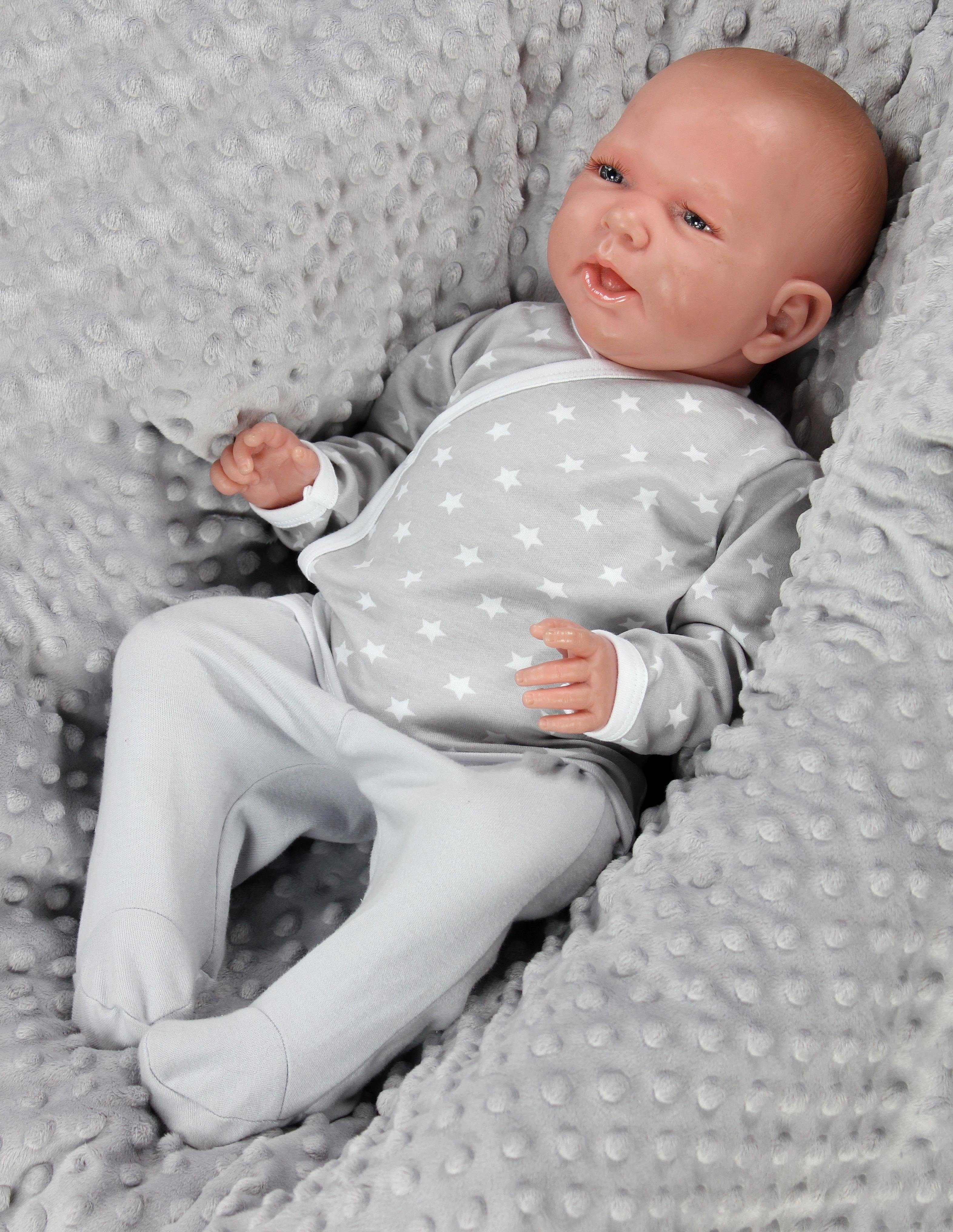 (5-tlg) Baby Unisex Wickelshirt Langarm Junge Stoffen 3 OEKO-TEX Set zertifizierten TupTam 5er aus