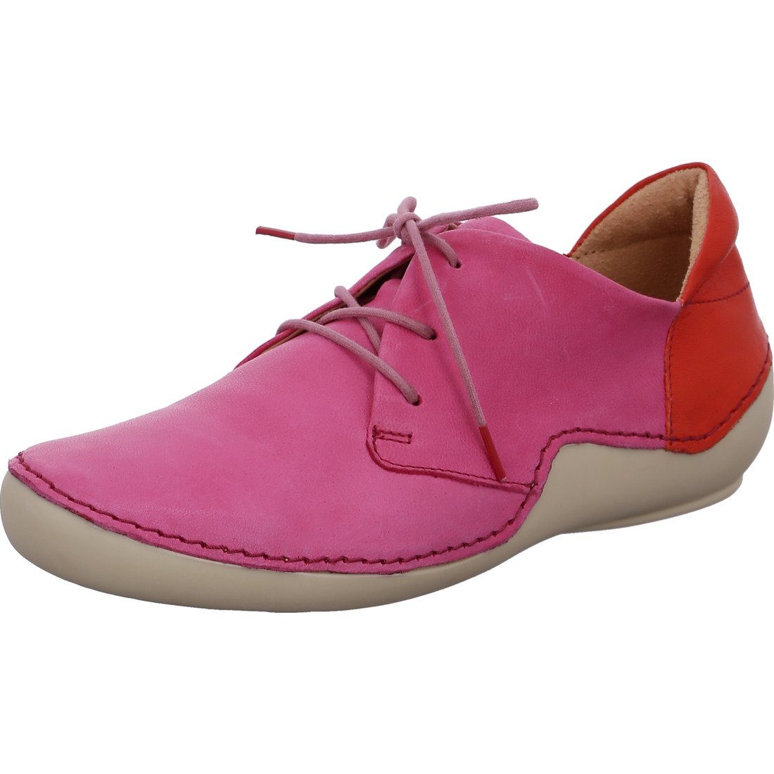 Think! Think! Schuhe, Schnürschuh Kapsl - Leder Damen Schnürschuh rosa 048385