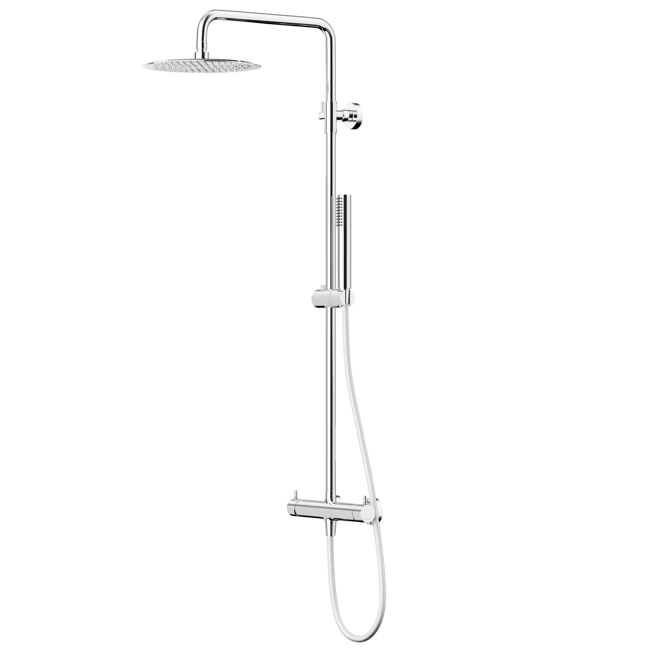 KOLMAN Duschsystem LUGO Brausegarnitur Regendusche in Chrom, Höhe 180 cm