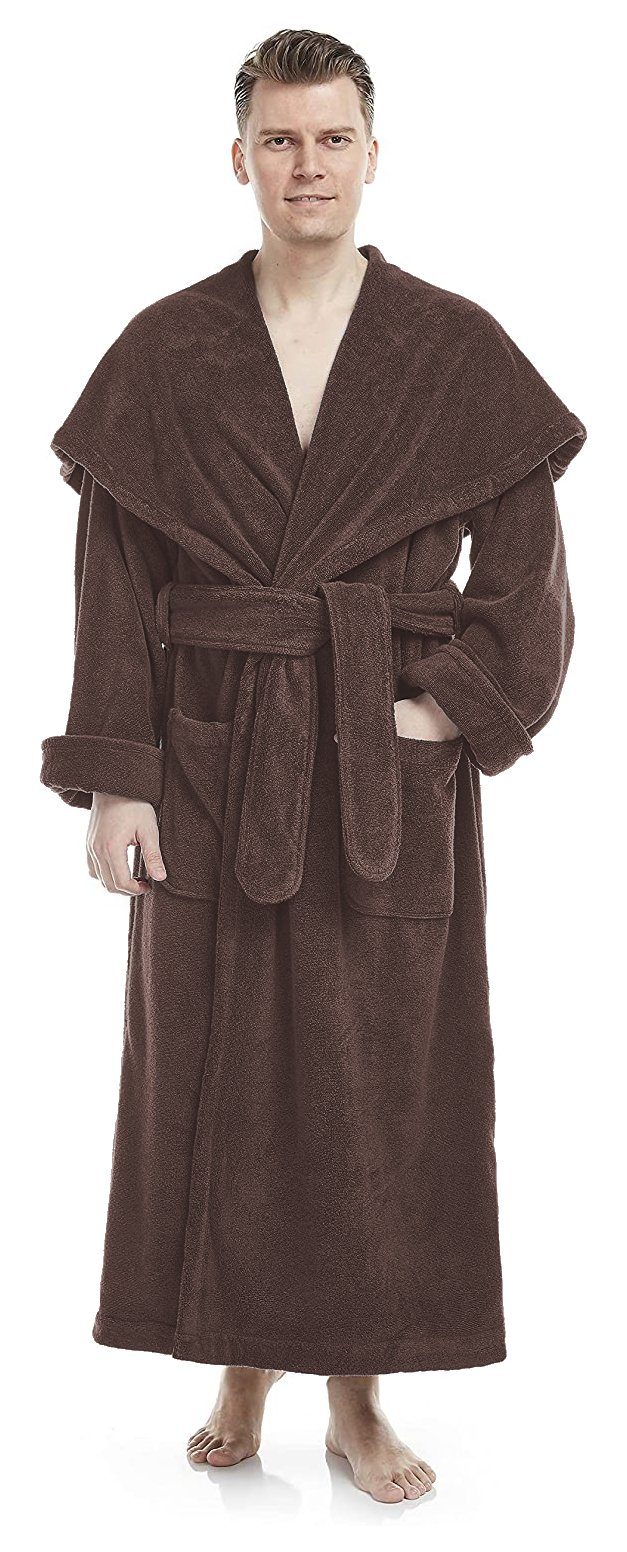 Arus Unisex-Bademantel Monk mit Mönchskragen, extra lang, schwerer Frottee, günstig online kaufen