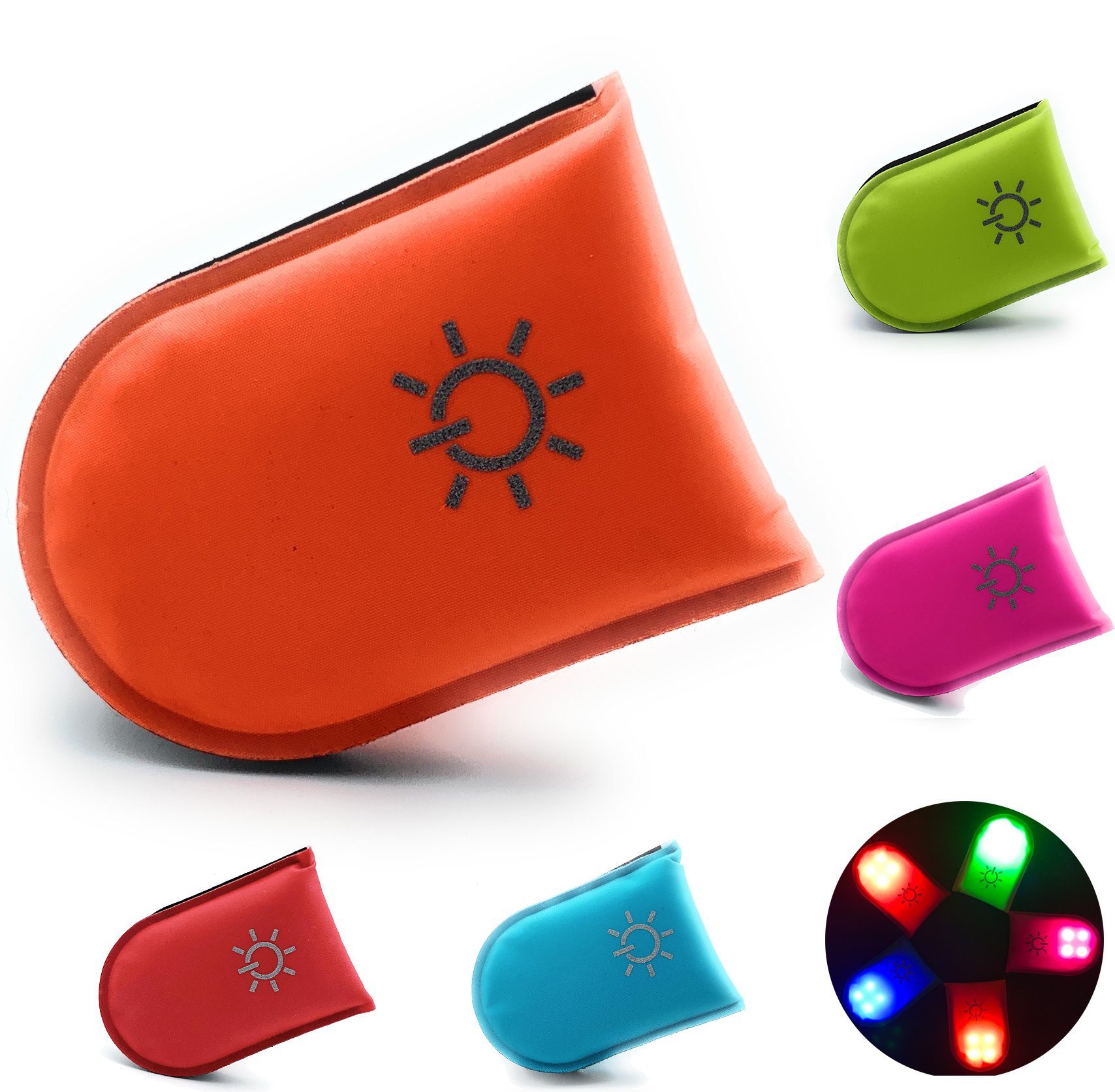 ELANOX LED Blinklicht LED Clip wiederaufladbar USB für mehr Sichtbarkeit Sicherheit