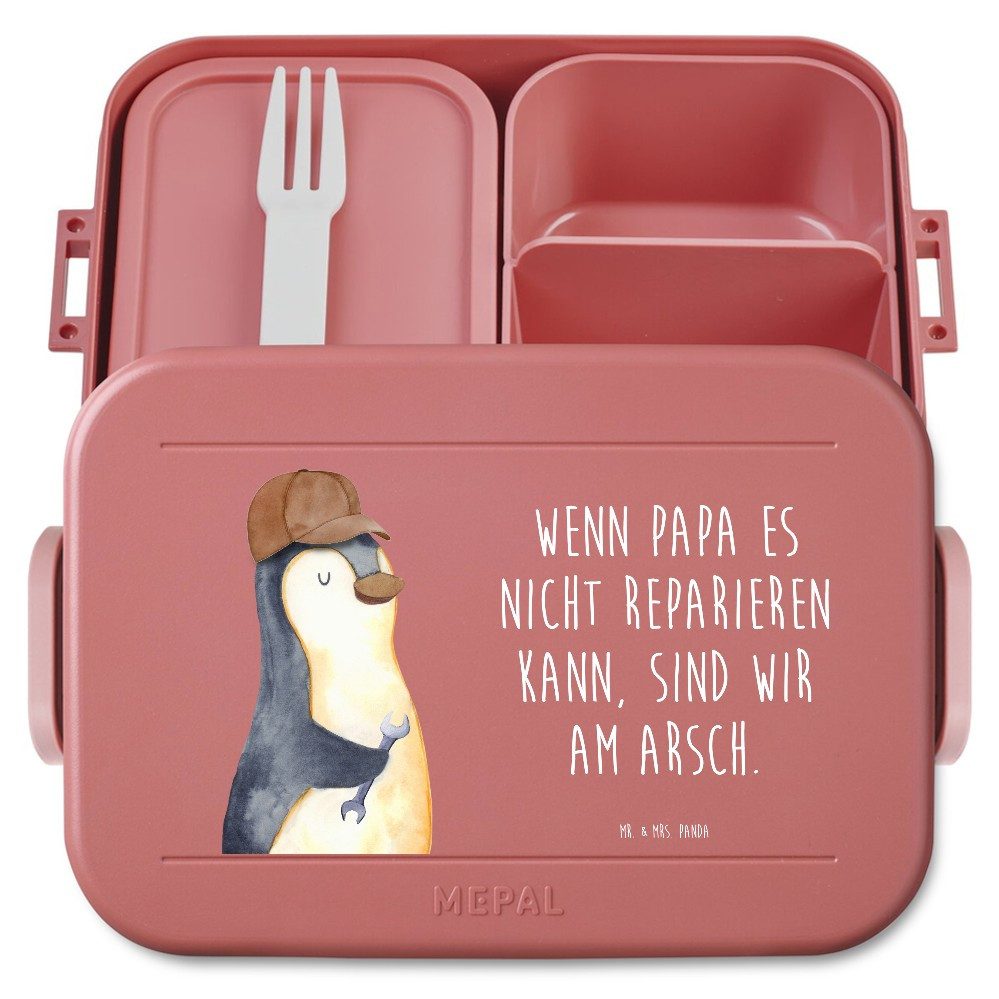 Mr. & Mrs. Panda Butterdose Wenn Papa es nicht reparieren kann, sind wir am Arsch Motiv, Bento Bo, Polypropylen lebensmittelecht, (Packung), Geschenk Bentobox Papa