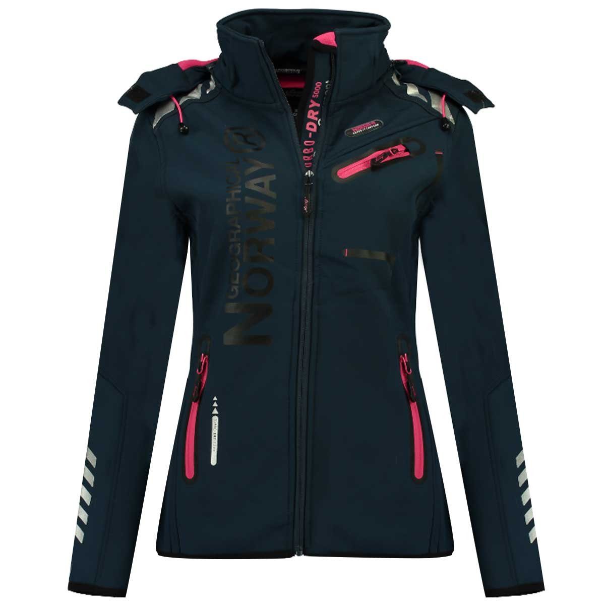 Geographical Norway Softshelljacke Damen Outdoor Jacke Brreine (1-St) Mit Kapuze