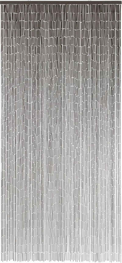 CONACORD Insektenschutz-Vorhang Conacord Decona Taupe Dekovorhang grau, 90 x 200 cm, Bambus - blickdicht dank hoher Stranganzahl