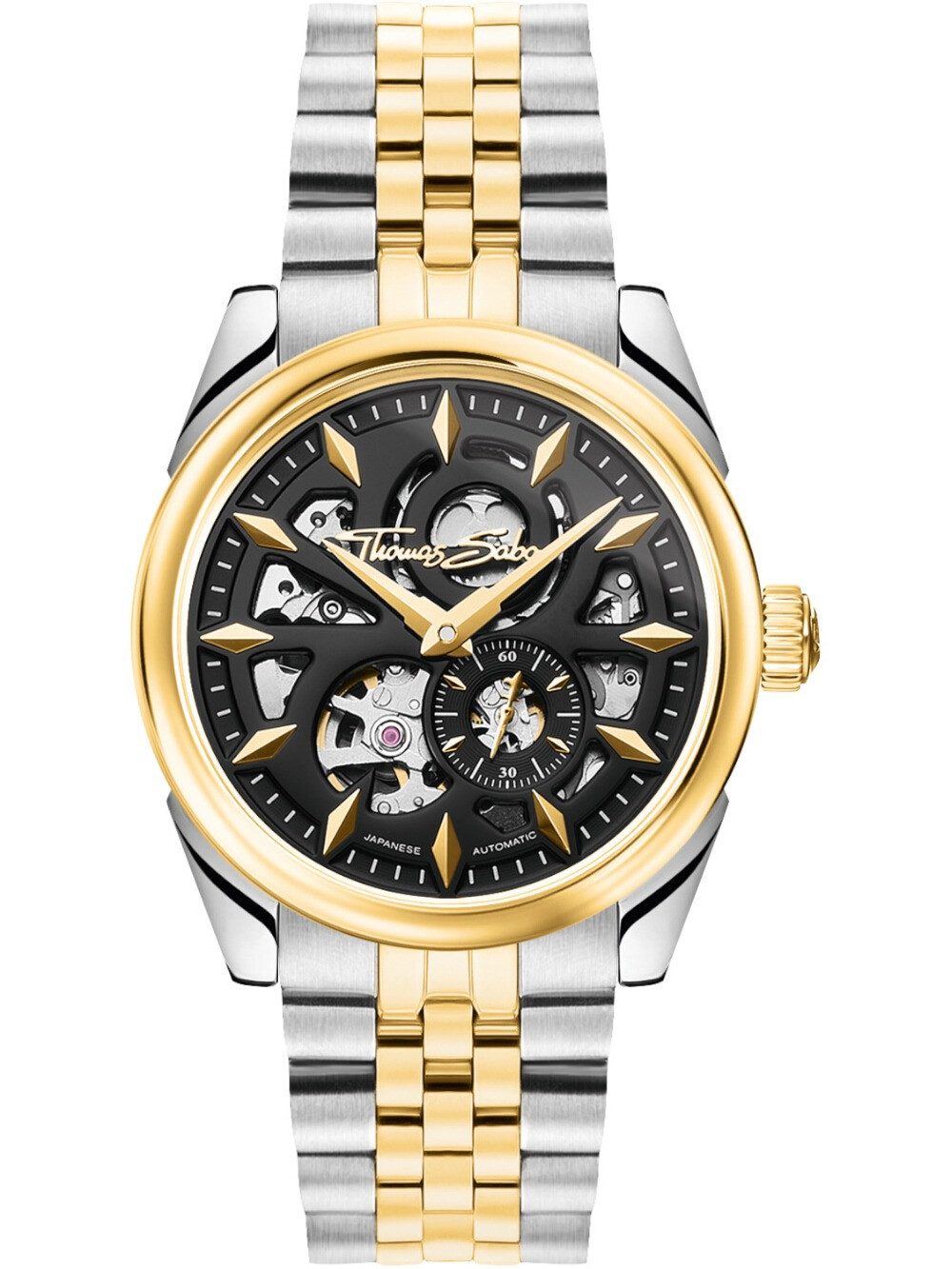 THOMAS SABO Automatikuhr Thomas Sabo WA0410-291-203 Herrenuhr Automatik Bicolour 41mm 5ATM Thomas Sabo WA0410-291-203 Herrenuhr Automatik Bicolour 41mm 5ATM