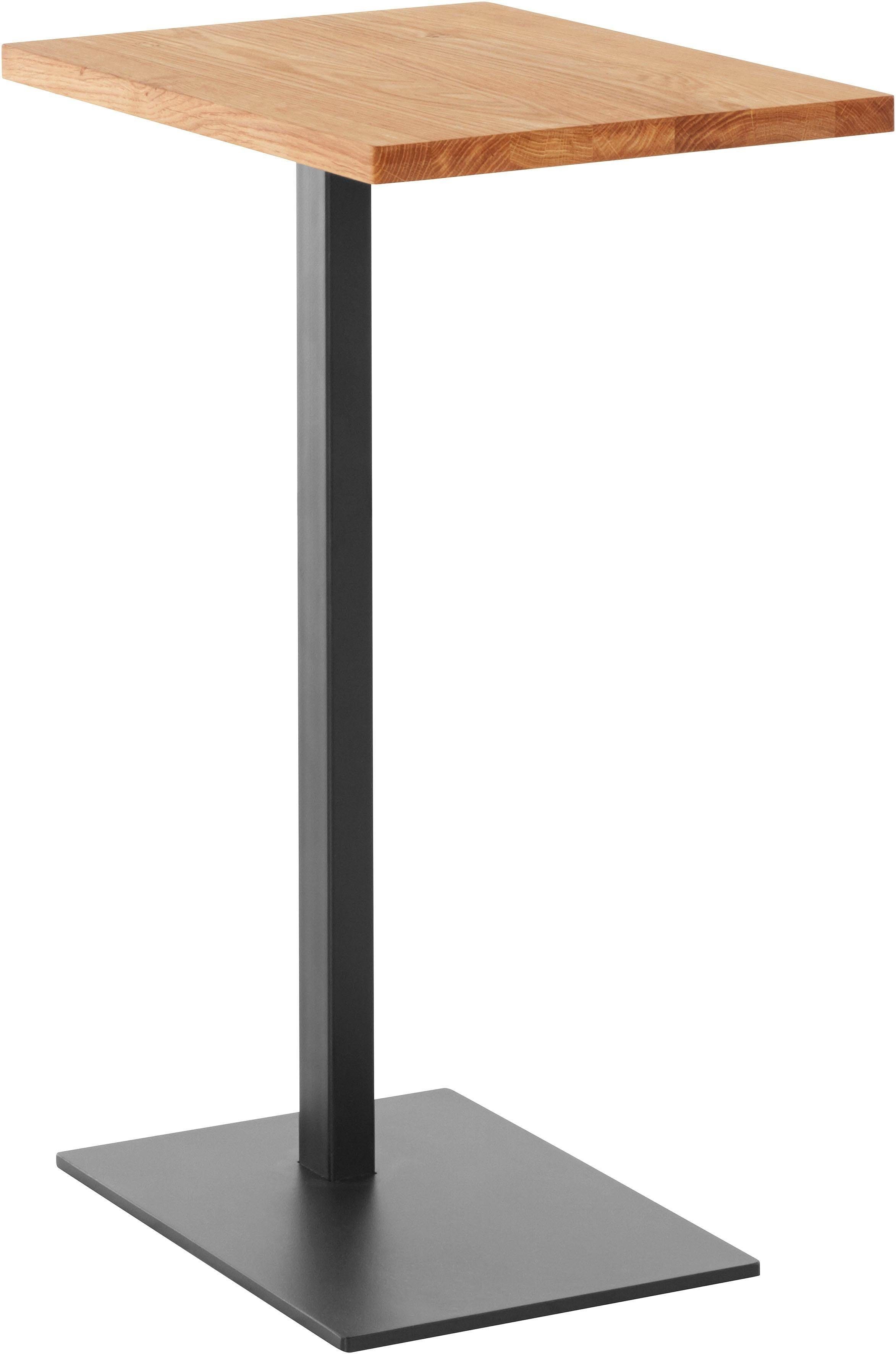 andas Beistelltisch Coprosa (Maße (B/T/H): 32/43/65 cm), aus Eichenholz, FSC® zertifiziert, stabiles Metallgestell, Höhe 65 cm