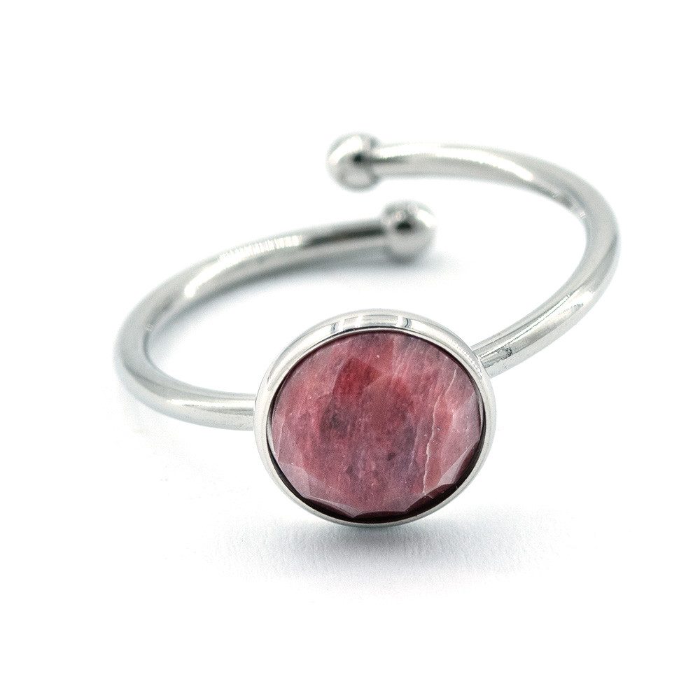 Sergio Engel Fingerring Beach Ring 01 Edelstahlring mit Natursteincabouchon (1-tlg), wasserfest