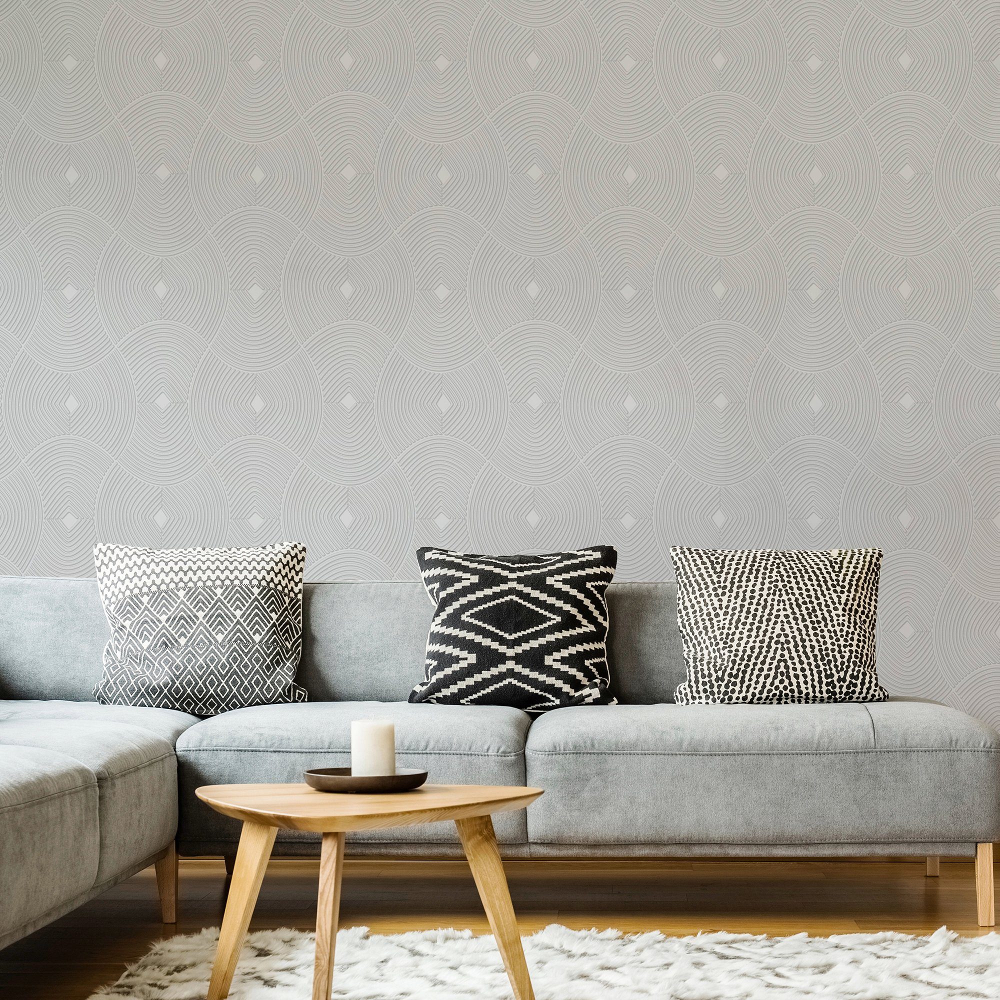 Boutique Vliestapete Ulterior, geometrisch, (1 St), Grau - 10mx52cm