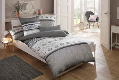 Bettwäsche Cremona in Gr. 135x200, 155x220 oder 200x200 cm, Home affaire, Linon, 2 teilig, romantische Bettwäsche in verschiedenen Qualitäten
