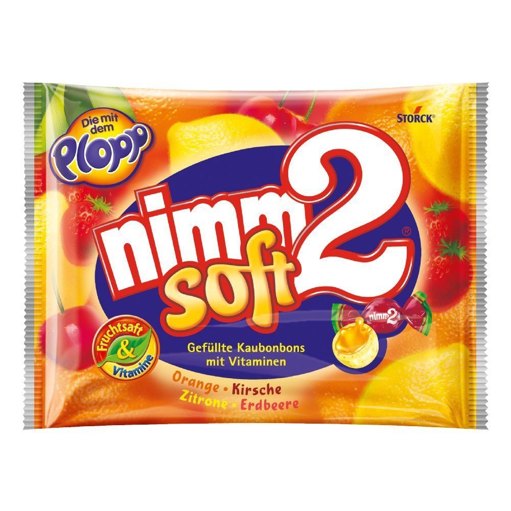 NIMM2 Süßigkeit, Storck Nimm2 Soft Kaubonbons mit Fruchtsaft und Vitaminen 800g