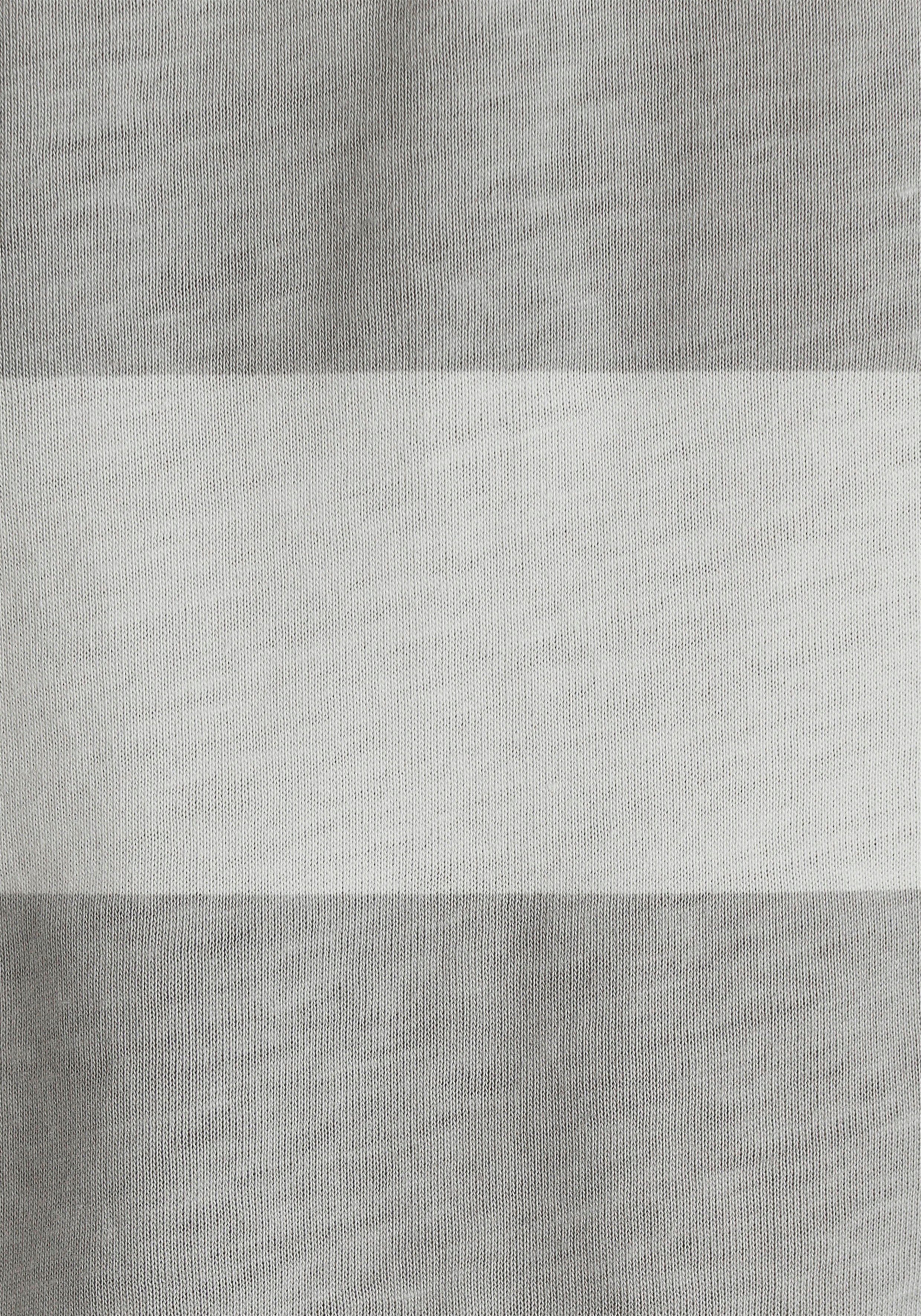 s.Oliver Longsleeve in schönem Streifenmuster grau-weiß-gestreift