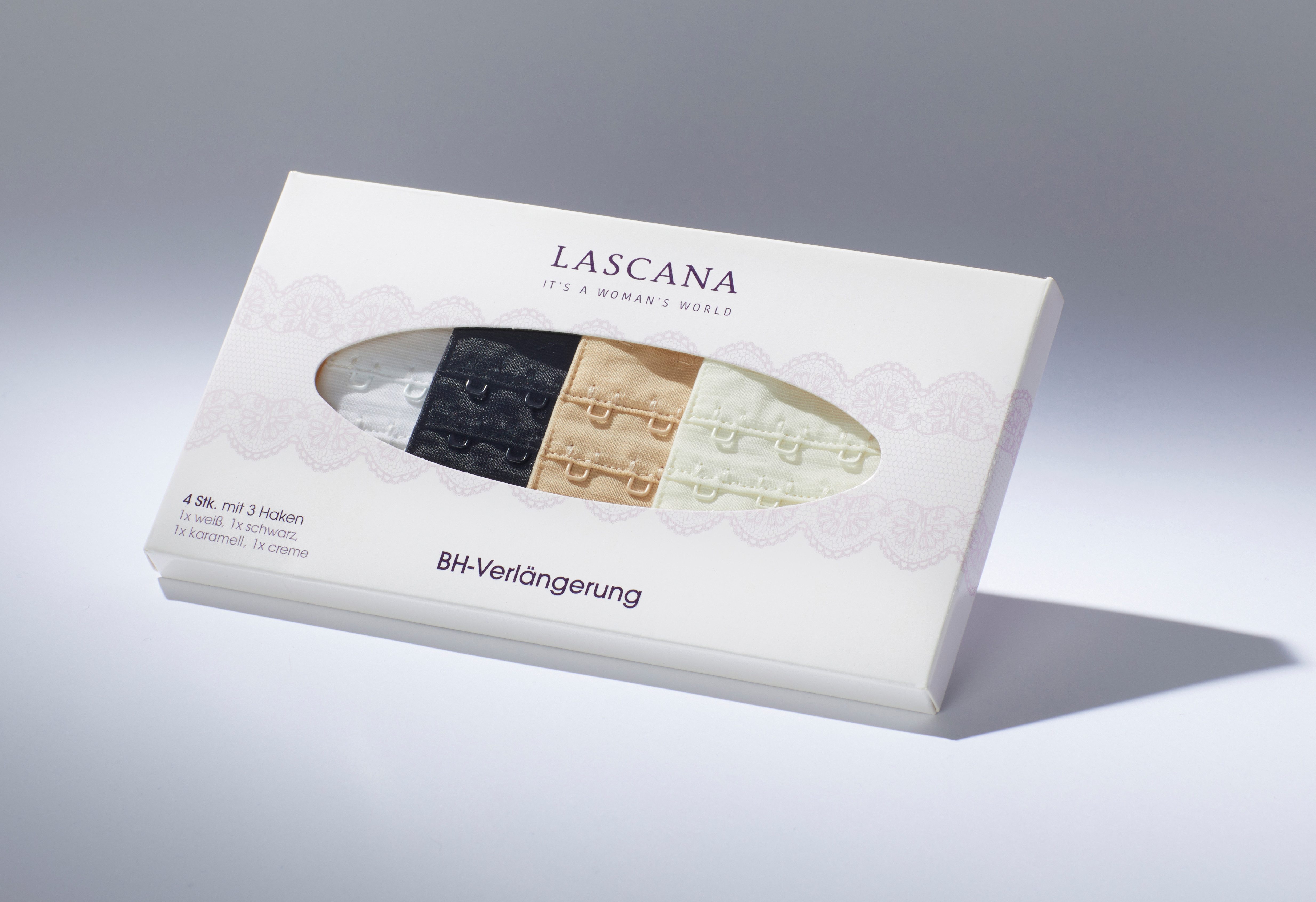 LASCANA BH-Verlängerung (Packung, 4 St), mit jeweils 3 Haken