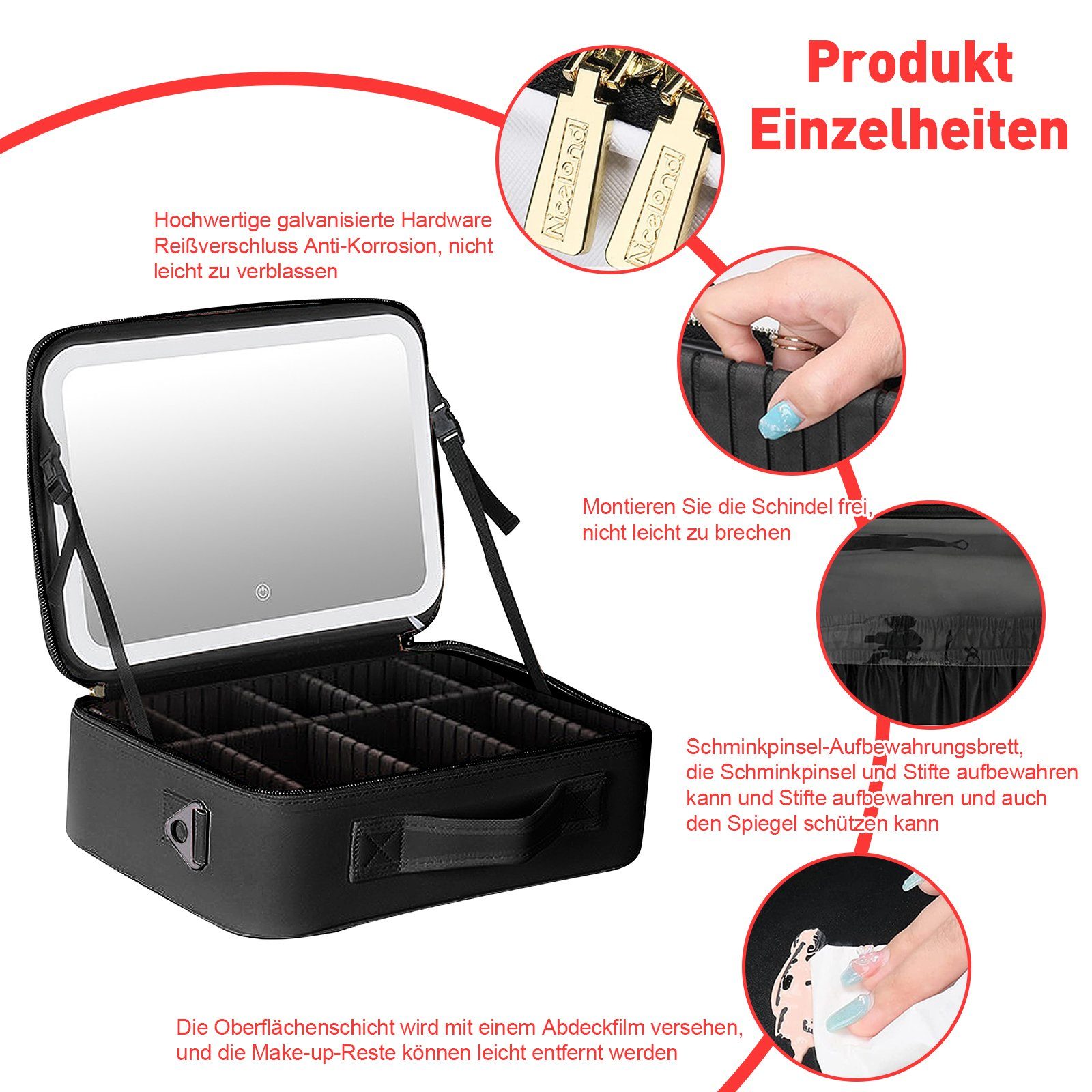 Blumige Kosmetiktasche Von Kryzalite - Stilvolle Make-up-Tasche Mit Vintage-Charme Für Unterwegs