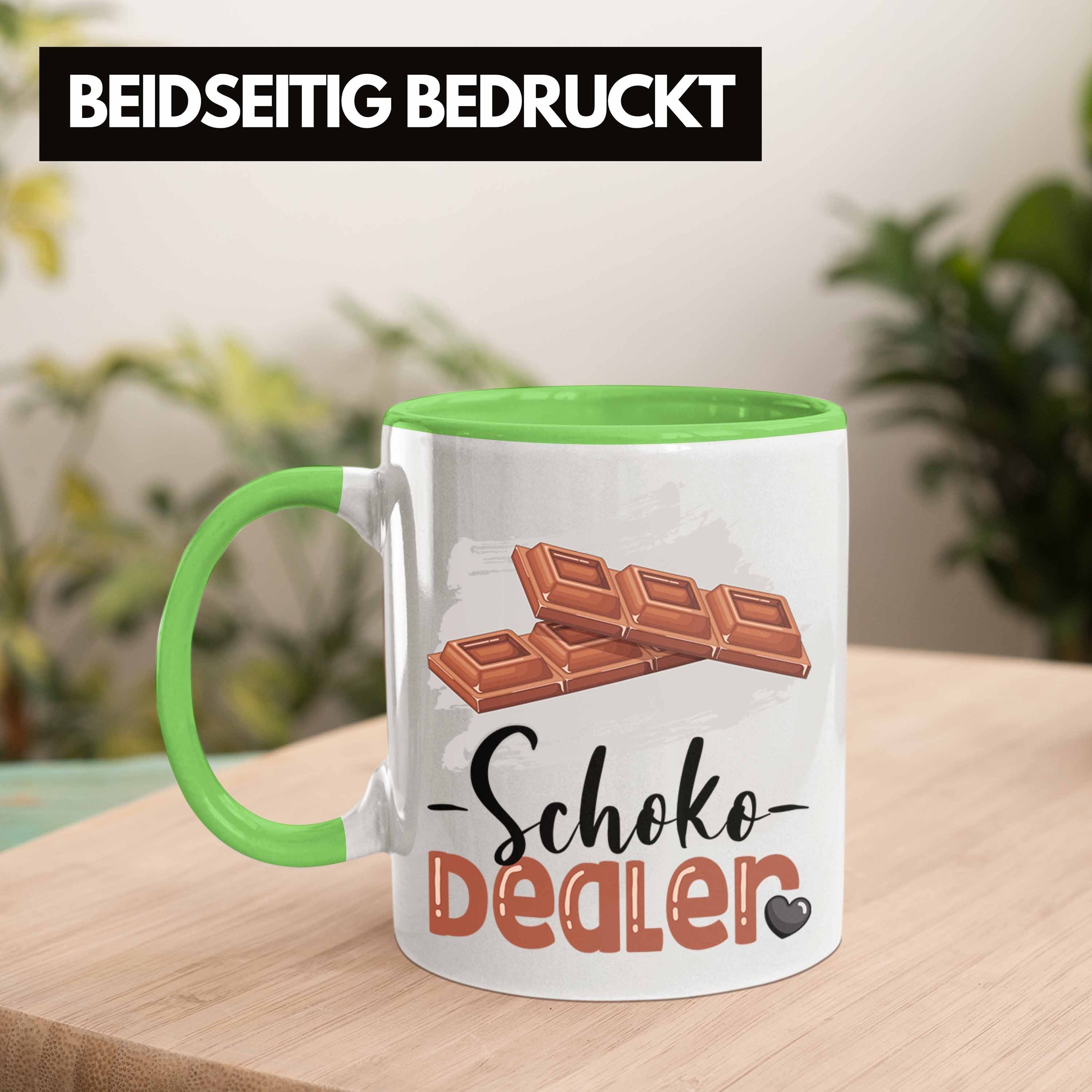 für Trendation Grün Spruc Tasse Geburtstag Dealer Schoko Tasse Geschenk Schokoladenverkäufer