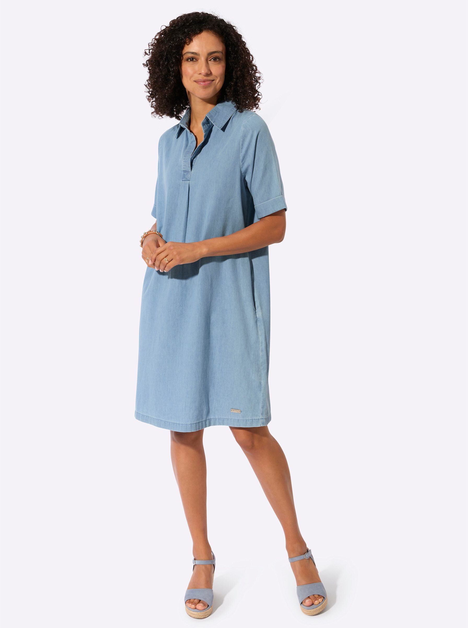 Witt Etuikleid Jeans-Kleid Kurzarm günstig online kaufen