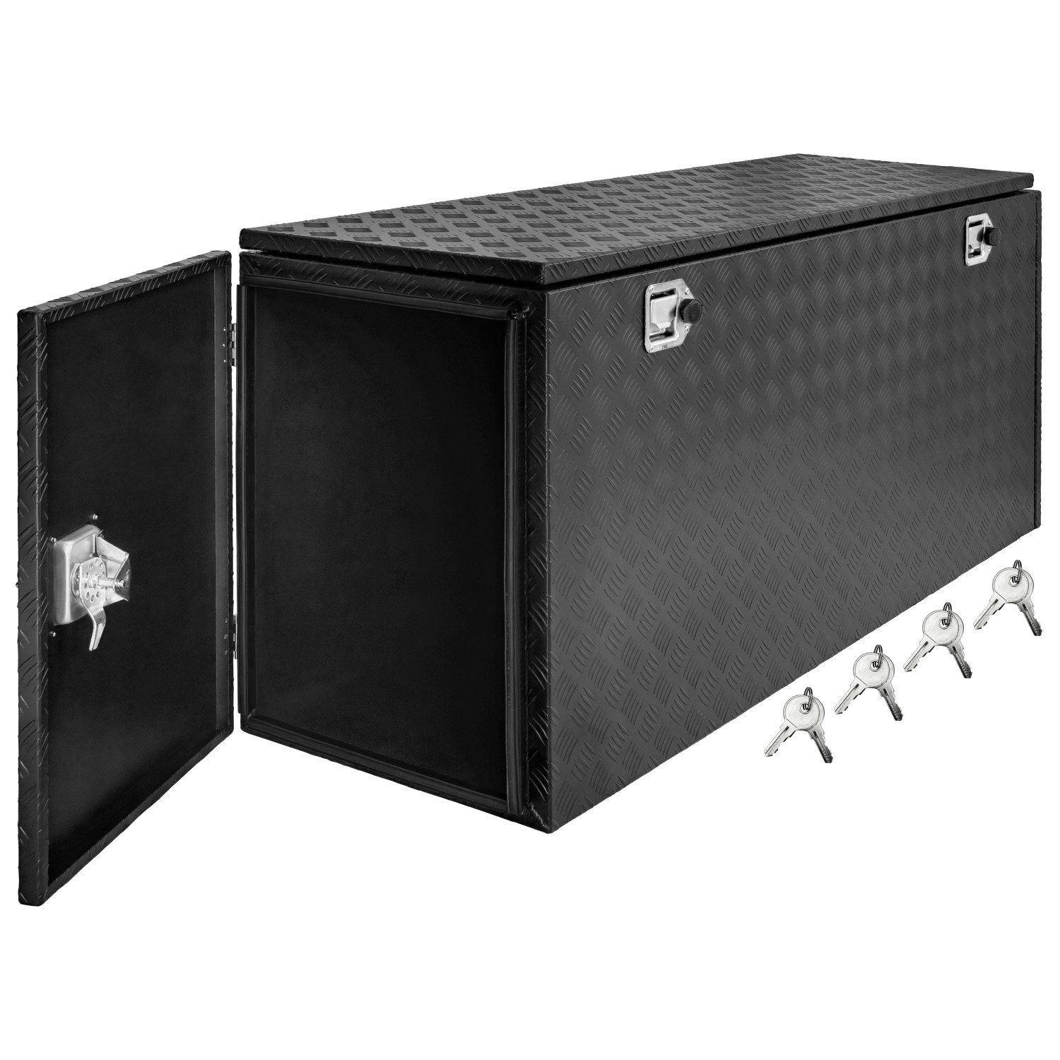 Anhänger-Deichselbox Deichselbox Werkzeugkasten Truckbox Alu Box Transportbox P402 Schwarz