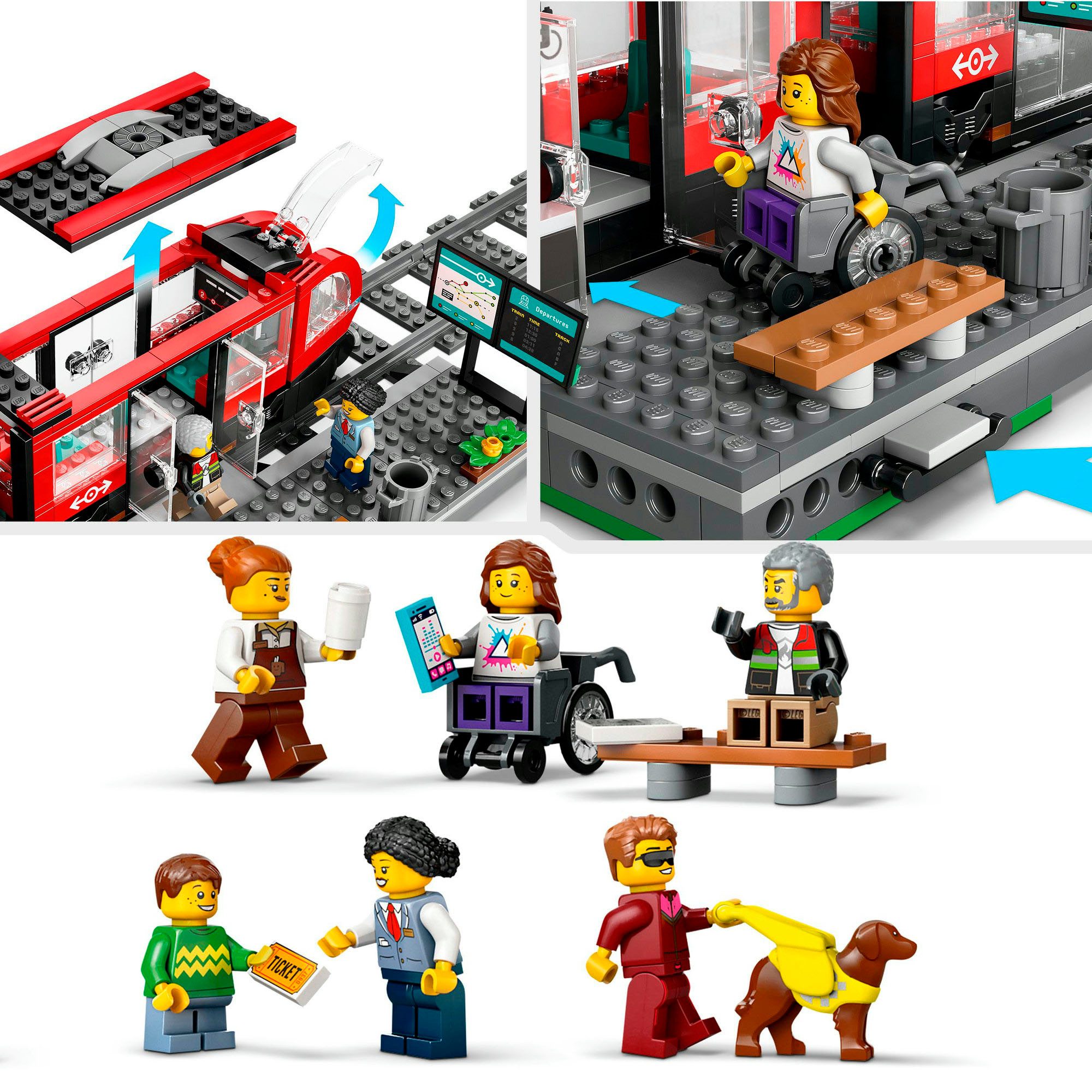 LEGO® Straßenbahn mit Haltestelle (60423), LEGO City Konstruktionsspielsteine, (811 St), Made in Europe – Bild 5 von 5