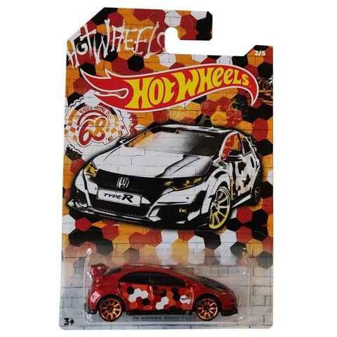 Hot Wheels Spielzeug-Rennwagen Mattel GJV53 Hot Wheels ´16 Honda Civic Type R, Re
